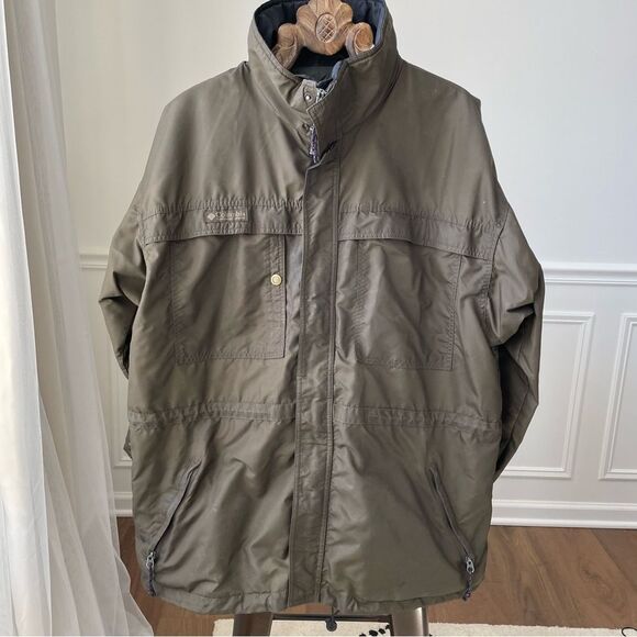 Columbia Layered Coat 2 Coats in One Olive Green Color Men’s L - Picture 4 of 16